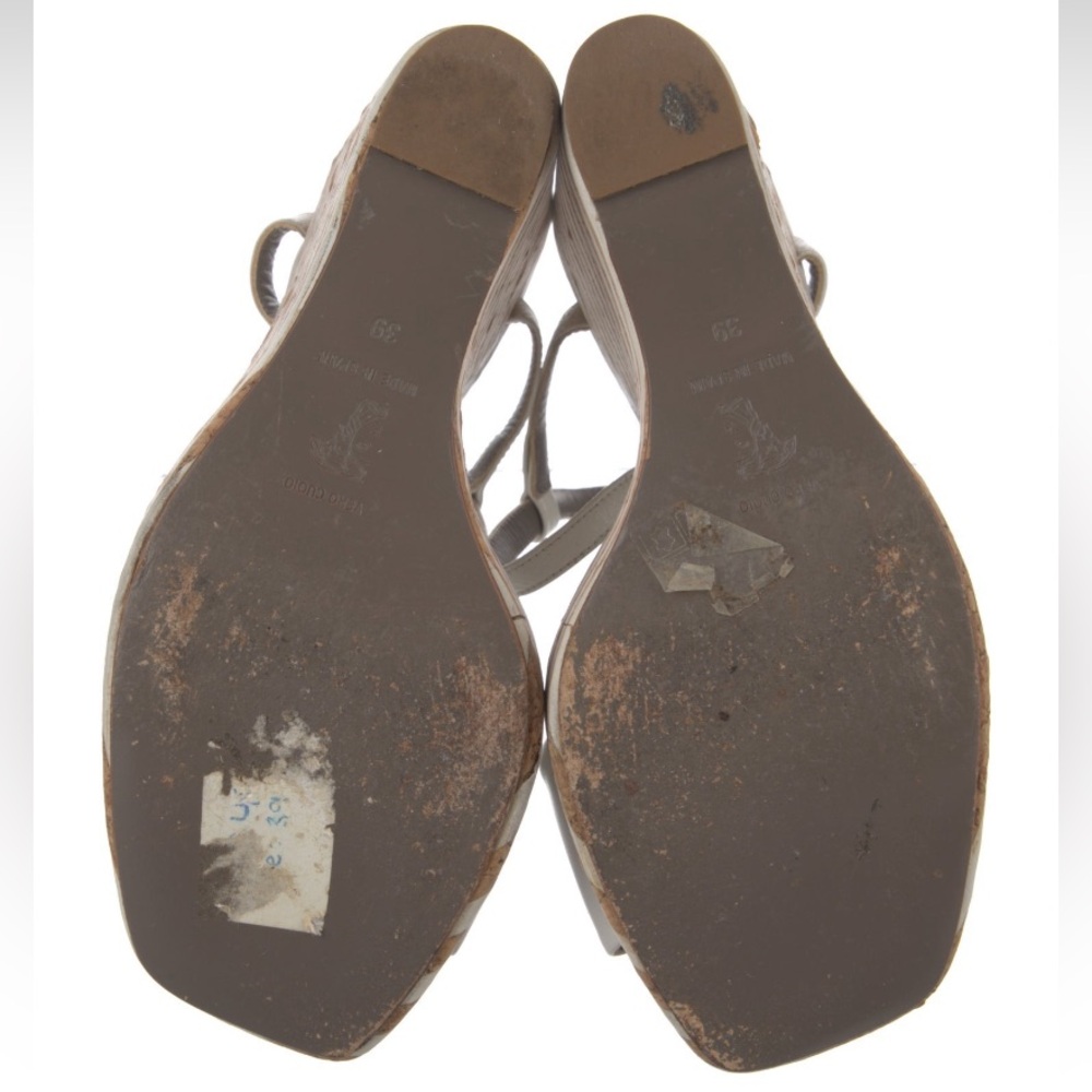 Versace Collection Leather Printed Espadrilles Sz… - image 5